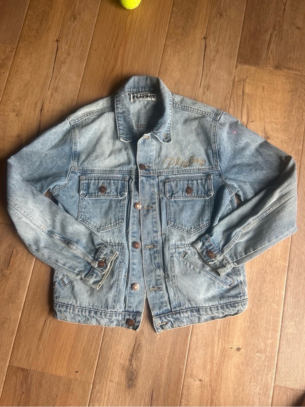 PLAYBOY Light Blue Denim Jacket with Chest Pockets